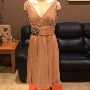 Monique Lhuillier rose pink dress